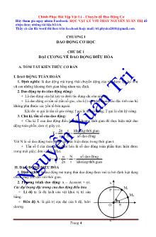 Chuyên đề Vật lý 12 Dao động cơ - Nguyễn Xuân Trị